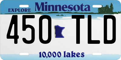 MN license plate 450TLD