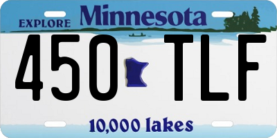 MN license plate 450TLF