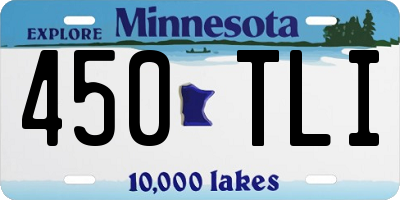 MN license plate 450TLI