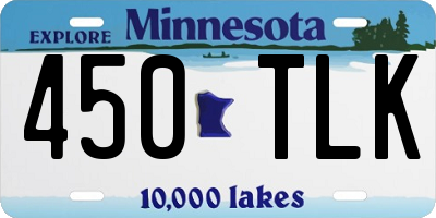 MN license plate 450TLK