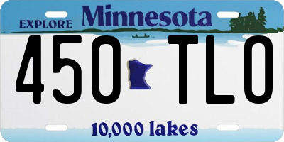 MN license plate 450TLO