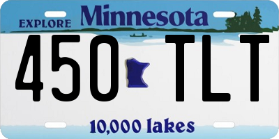 MN license plate 450TLT