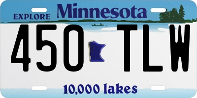 MN license plate 450TLW