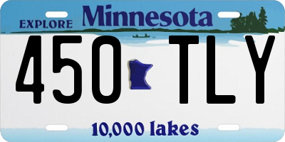 MN license plate 450TLY