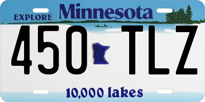 MN license plate 450TLZ