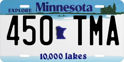 MN license plate 450TMA