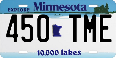 MN license plate 450TME