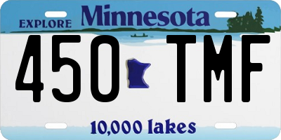 MN license plate 450TMF
