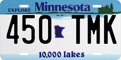 MN license plate 450TMK