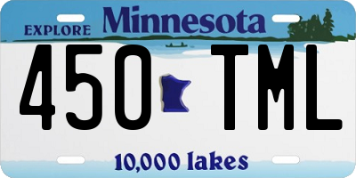 MN license plate 450TML
