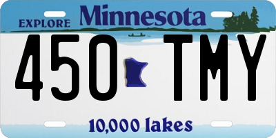 MN license plate 450TMY