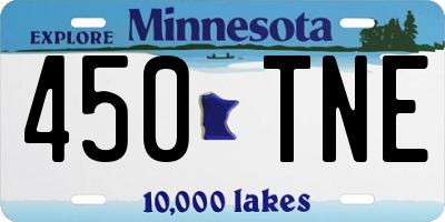 MN license plate 450TNE