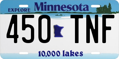 MN license plate 450TNF