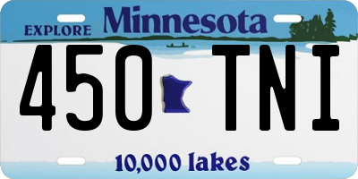 MN license plate 450TNI