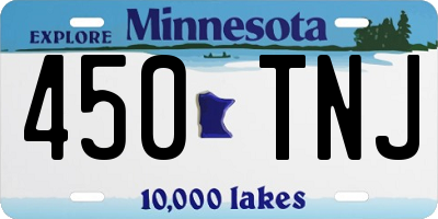 MN license plate 450TNJ