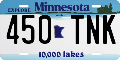 MN license plate 450TNK
