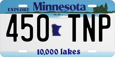 MN license plate 450TNP