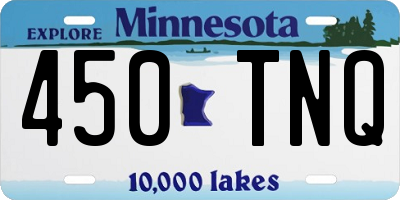 MN license plate 450TNQ