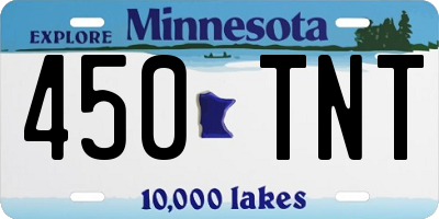 MN license plate 450TNT