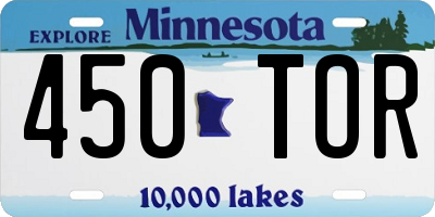 MN license plate 450TOR