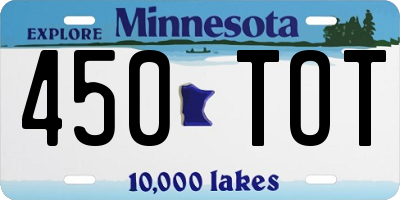 MN license plate 450TOT