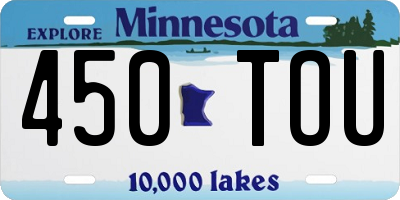 MN license plate 450TOU