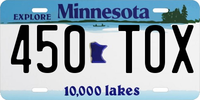 MN license plate 450TOX