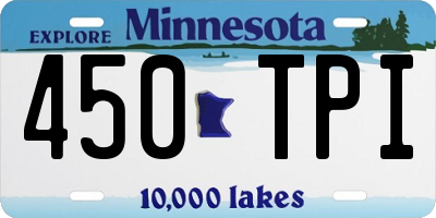 MN license plate 450TPI