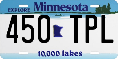 MN license plate 450TPL