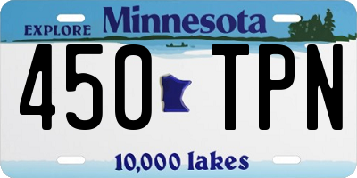 MN license plate 450TPN