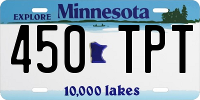 MN license plate 450TPT