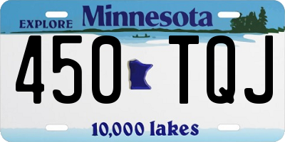 MN license plate 450TQJ