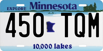 MN license plate 450TQM