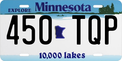 MN license plate 450TQP