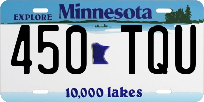 MN license plate 450TQU