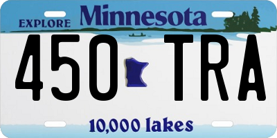 MN license plate 450TRA