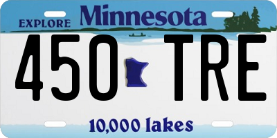 MN license plate 450TRE