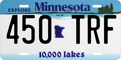 MN license plate 450TRF