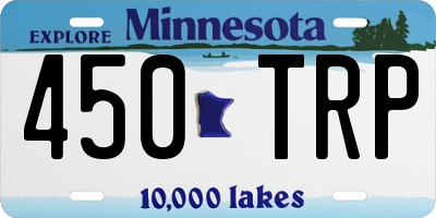 MN license plate 450TRP