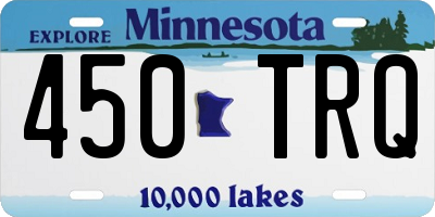 MN license plate 450TRQ