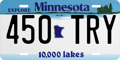 MN license plate 450TRY