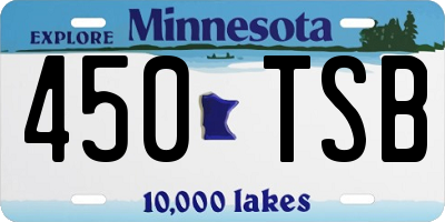 MN license plate 450TSB