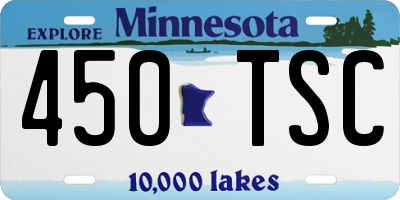 MN license plate 450TSC
