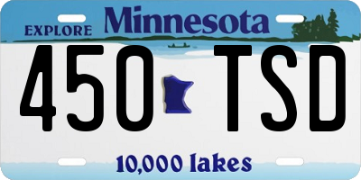 MN license plate 450TSD