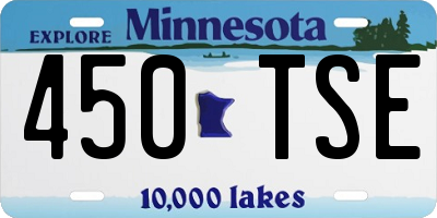 MN license plate 450TSE