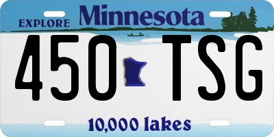 MN license plate 450TSG