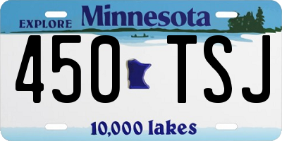 MN license plate 450TSJ