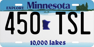 MN license plate 450TSL
