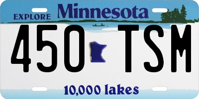 MN license plate 450TSM