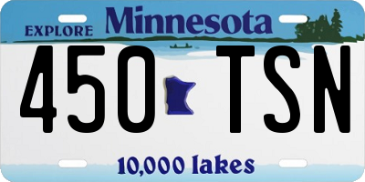 MN license plate 450TSN